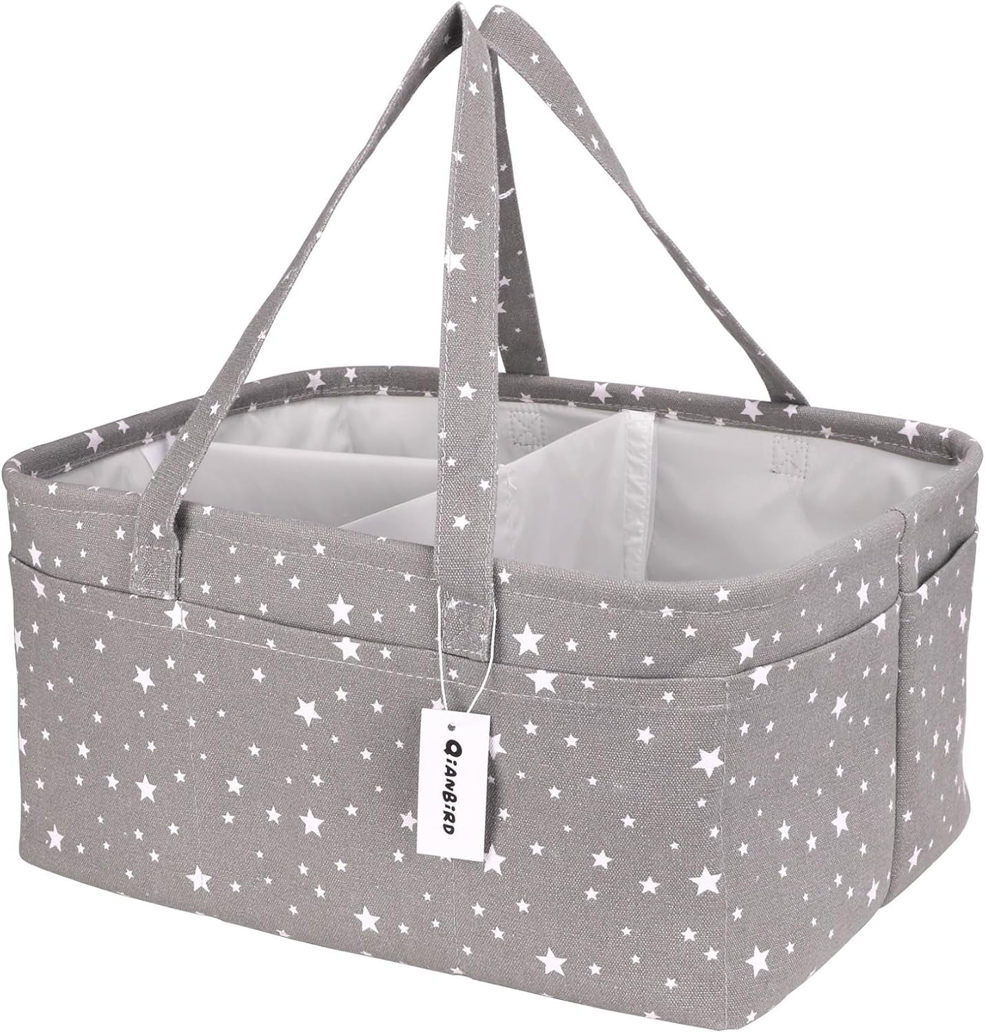 Baby Diaper Caddy Organizer Storage Basket for Girl Boy Shower Gifts Portable Large Nursery Holder Tote for Changing Table or Car Newborn Essentials Baby Registry Must Haves Item