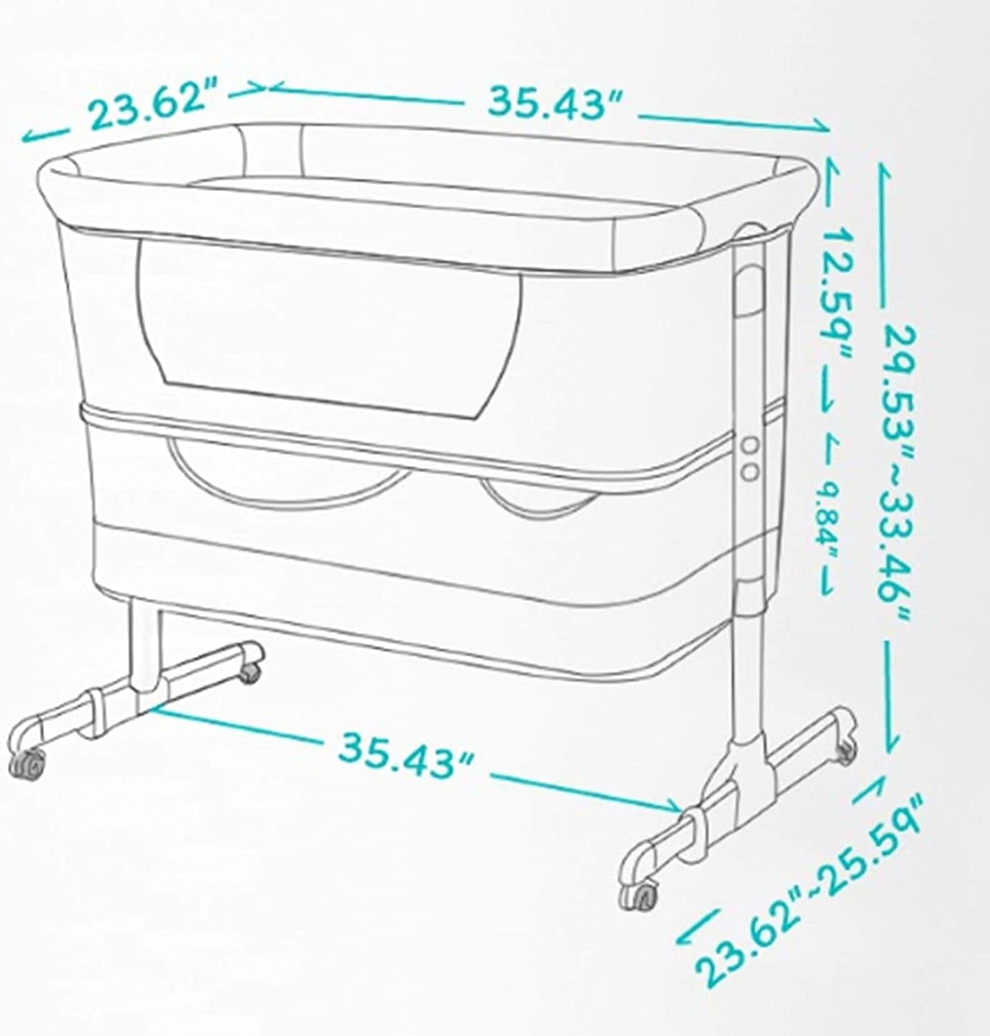 3-in-1 Baby Bedside Crib & Bassinet – Portable Adjustable Sleeper with Mosquito Net & Mattress, Converts to Playpen – Newborn Co-Sleeper for Boys & Girls (Deep Khaki)
