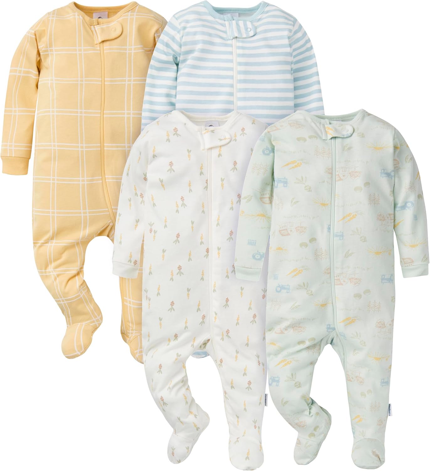 Gerber Baby Boys’ Sleep ‘n Play Footed Pajamas – Soft, Safe & Perfect for Day or Night