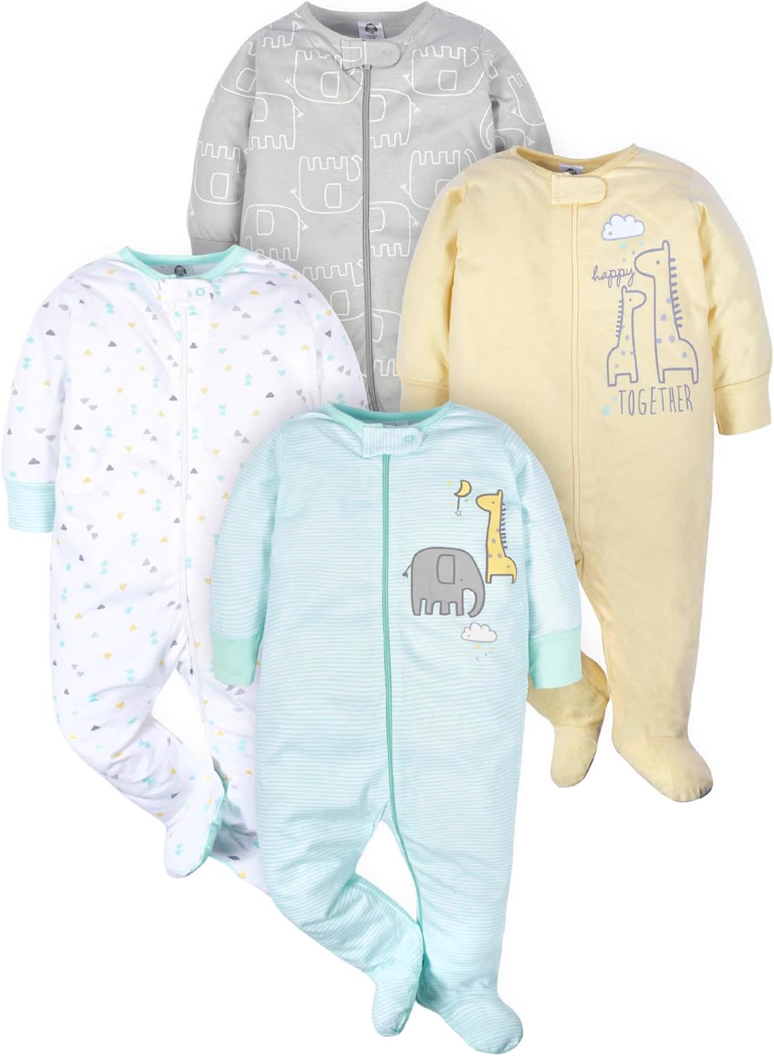 Gerber Baby Boys’ Sleep ‘n Play Footed Pajamas – Soft, Safe & Perfect for Day or Night