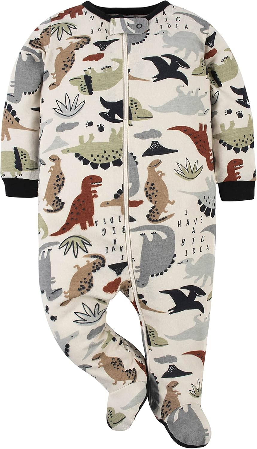 Gerber Baby Boys’ Sleep ‘n Play Footed Pajamas – Soft, Safe & Perfect for Day or Night