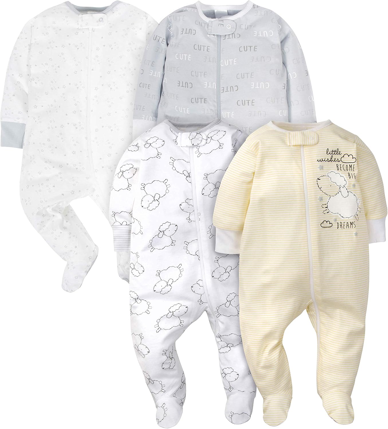 Gerber Baby Boys’ Sleep ‘n Play Footed Pajamas – Soft, Safe & Perfect for Day or Night