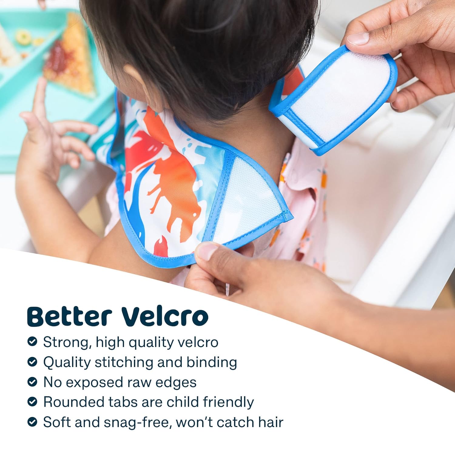 Waterproof Baby Bibs for Eating – Mess-Proof, Wipeable Toddler Bibs – Travel-Friendly, PFAS & BPA-Free – Baby Feeding Bibs (3-Pack, Slate & Olive)