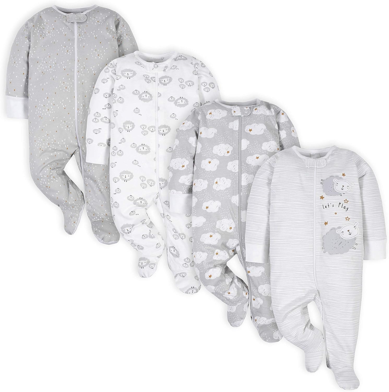 Gerber Baby Boys’ Sleep ‘n Play Footed Pajamas – Soft, Safe & Perfect for Day or Night