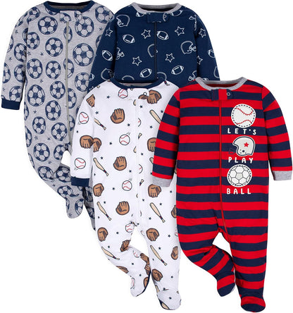 Gerber Baby Boys’ Sleep ‘n Play Footed Pajamas – Soft, Safe & Perfect for Day or Night