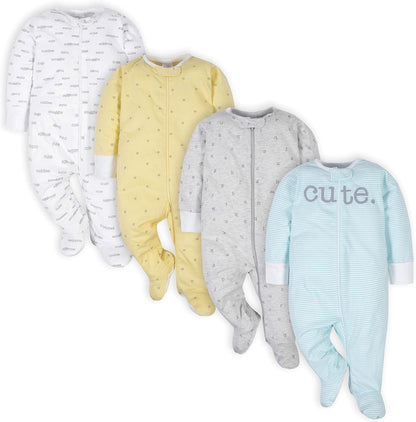 Gerber Baby Boys’ Sleep ‘n Play Footed Pajamas – Soft, Safe & Perfect for Day or Night