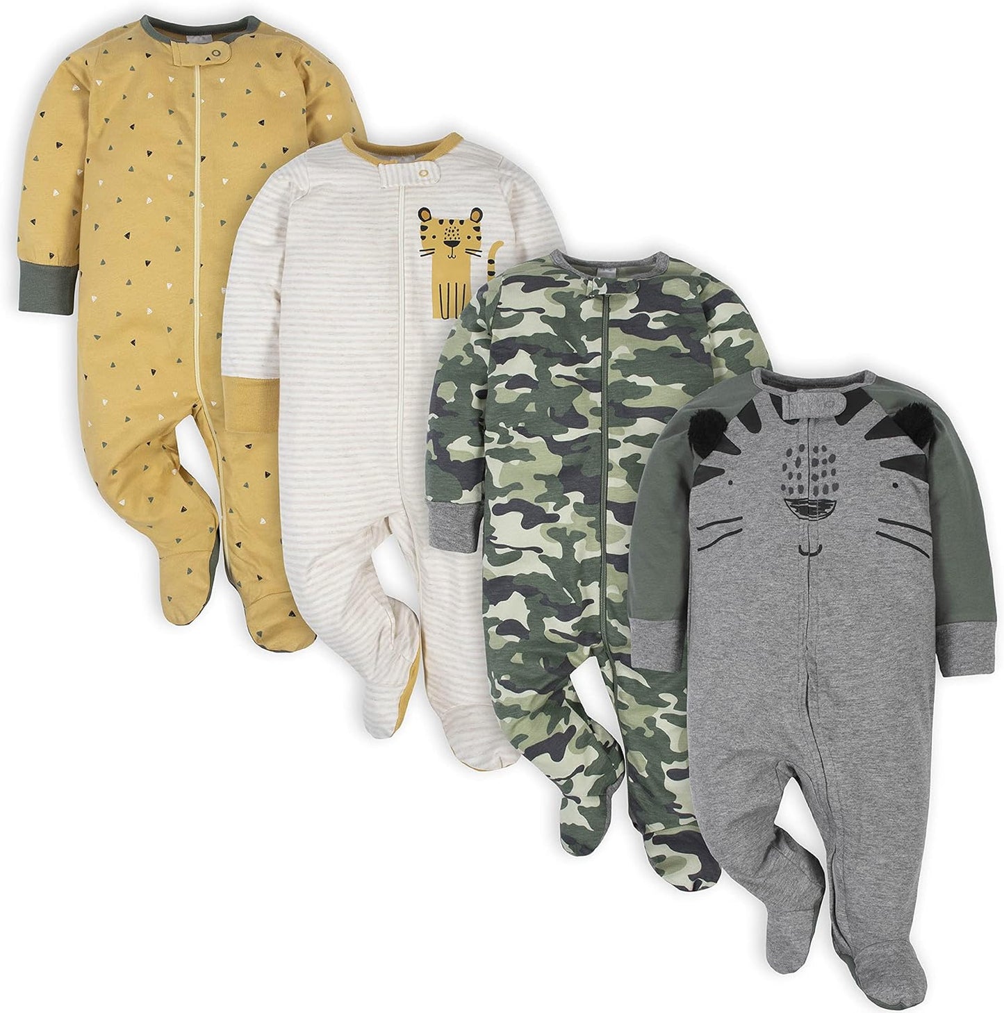 Gerber Baby Boys’ Sleep ‘n Play Footed Pajamas – Soft, Safe & Perfect for Day or Night
