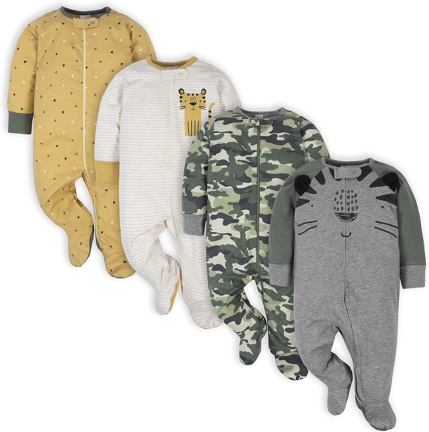 Gerber Baby Boys’ Sleep ‘n Play Footed Pajamas – Soft, Safe & Perfect for Day or Night