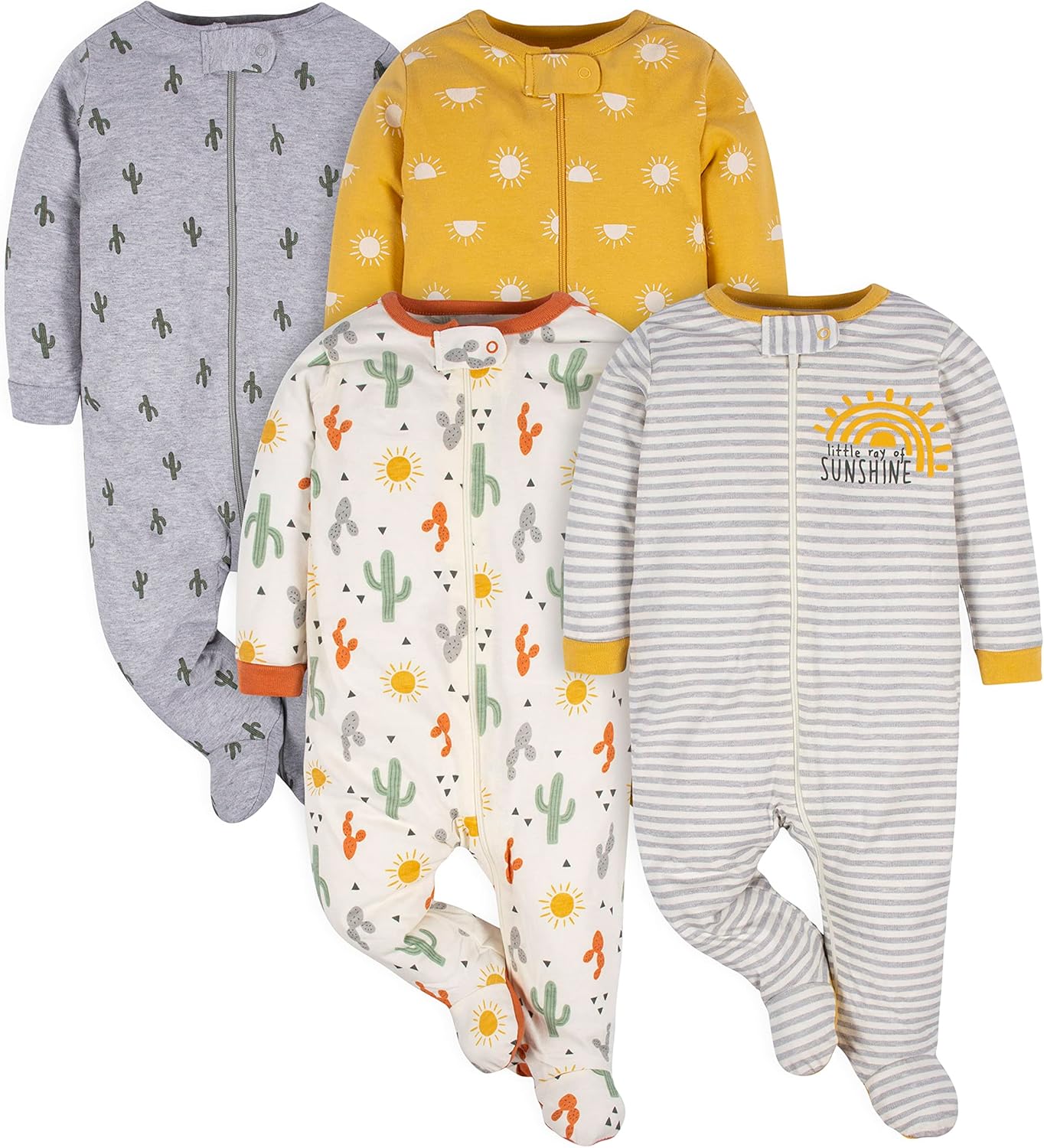 Gerber Baby Boys’ Sleep ‘n Play Footed Pajamas – Soft, Safe & Perfect for Day or Night