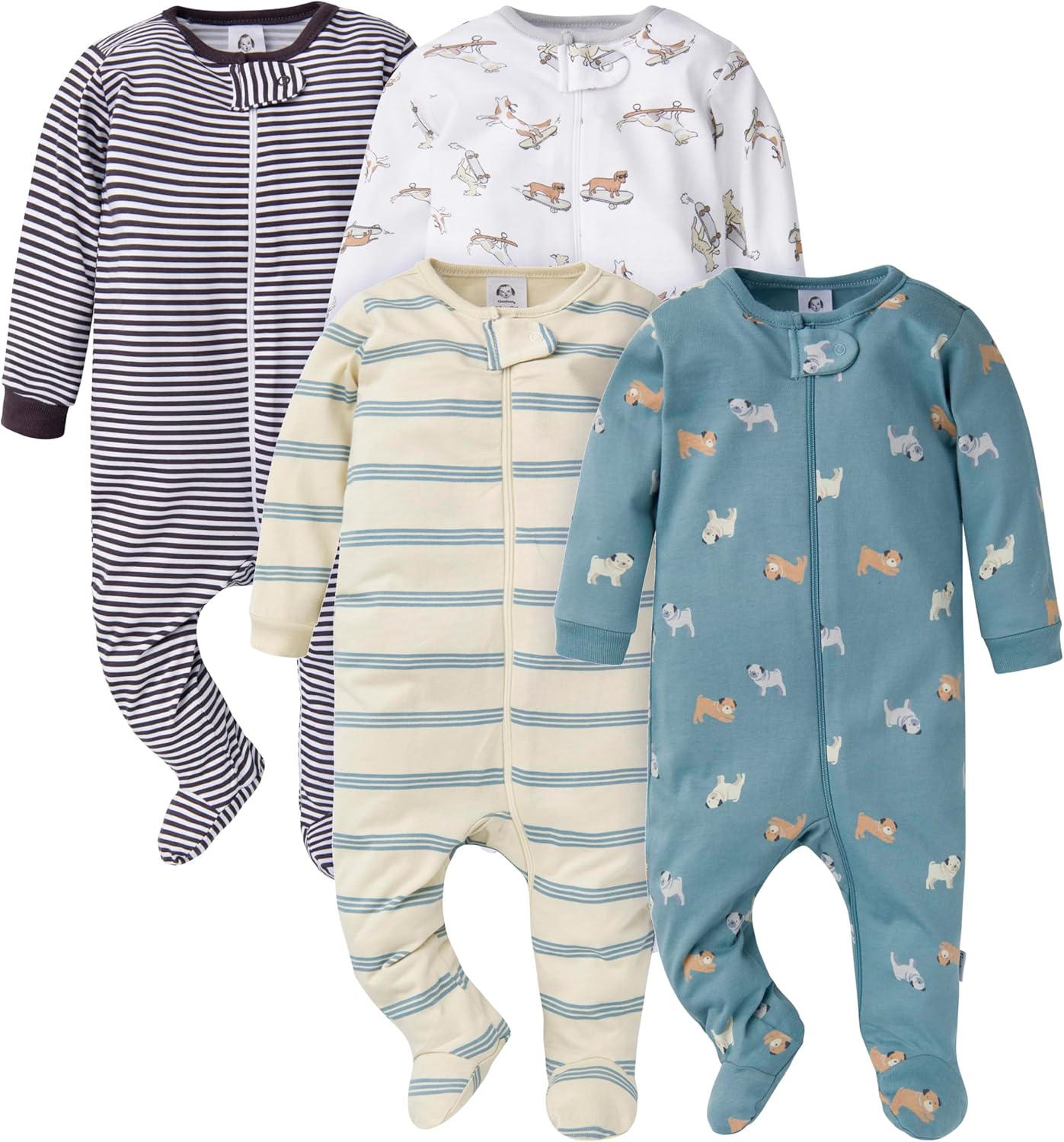 Gerber Baby Boys’ Sleep ‘n Play Footed Pajamas – Soft, Safe & Perfect for Day or Night