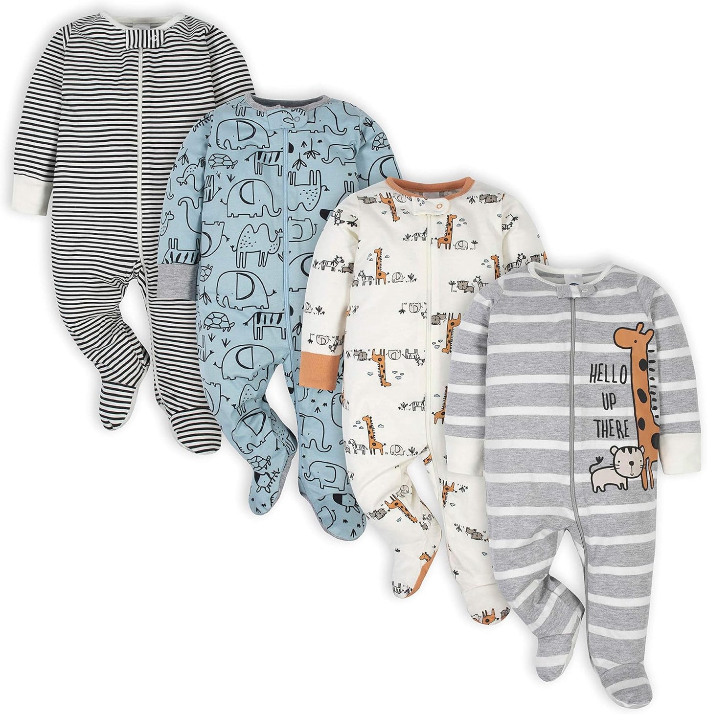 Gerber Baby Boys’ Sleep ‘n Play Footed Pajamas – Soft, Safe & Perfect for Day or Night