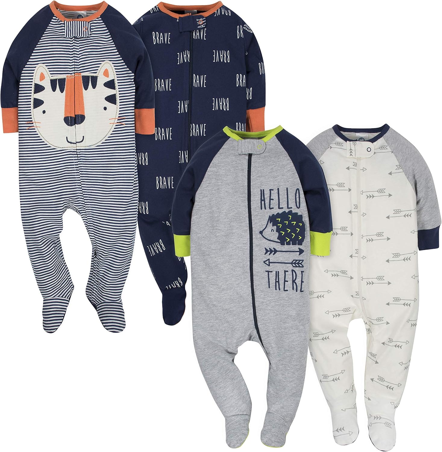 Gerber Baby Boys’ Sleep ‘n Play Footed Pajamas – Soft, Safe & Perfect for Day or Night