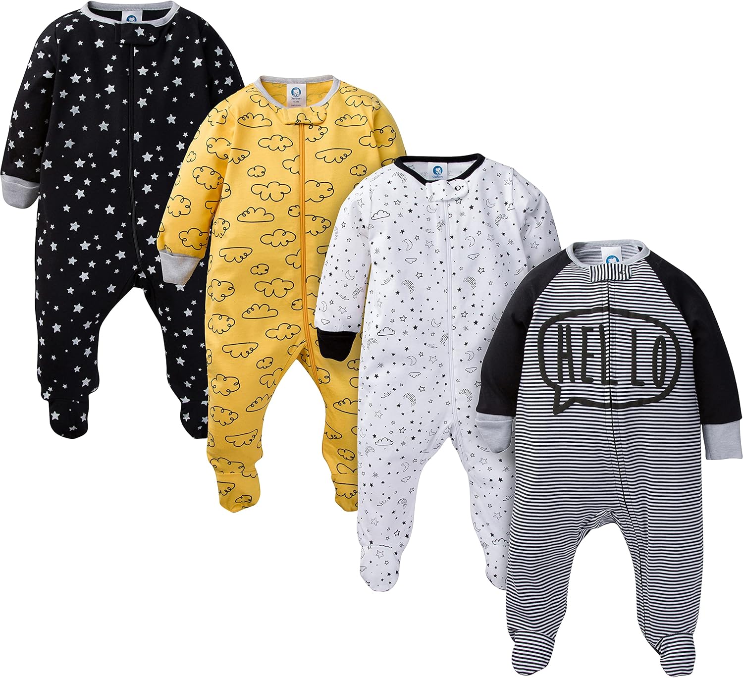 Gerber Baby Boys’ Sleep ‘n Play Footed Pajamas – Soft, Safe & Perfect for Day or Night