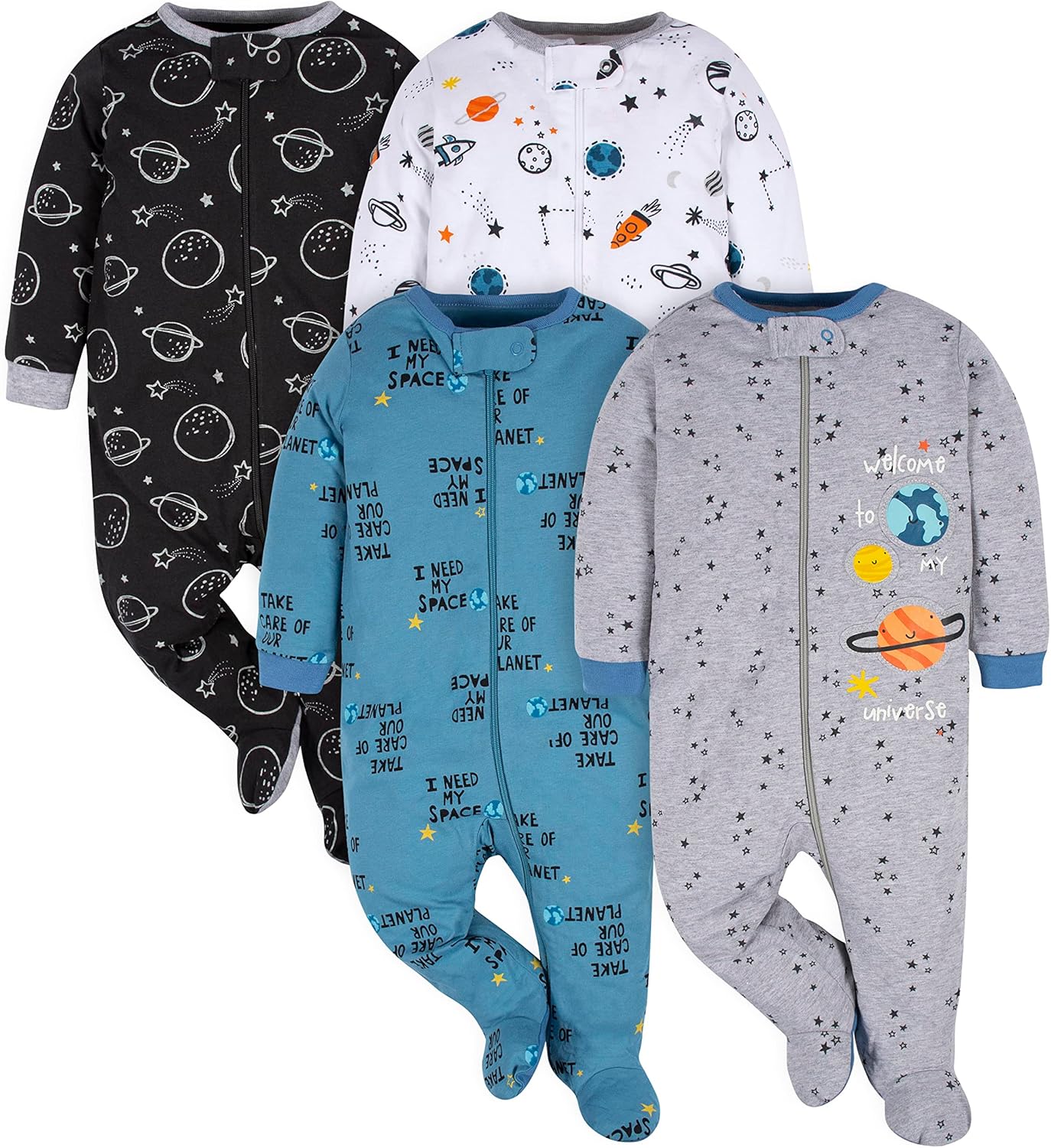 Gerber Baby Boys’ Sleep ‘n Play Footed Pajamas – Soft, Safe & Perfect for Day or Night